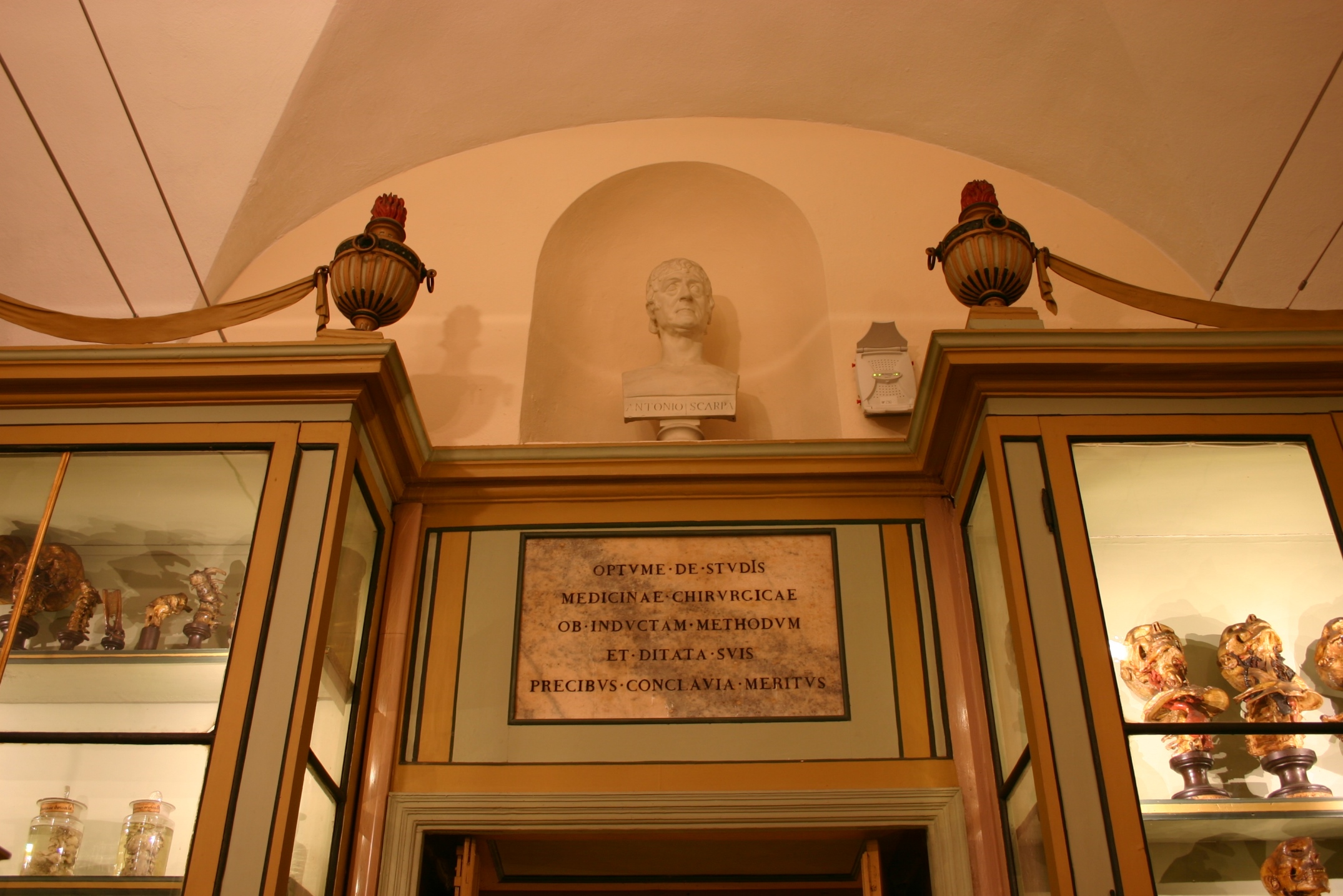 Antonio Scarpa's bust and memorial tablet, Museo per la Storia dell'Università, Pavia - 01.JPG